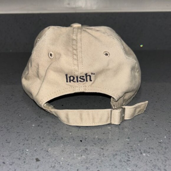 Notre Dame Irish Hat Adidas Baseball Cap Adjustable Strapback All Cotton Tan - Picture 4 of 6